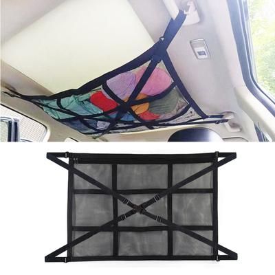 Car Roof Luggage Storage Net Cargo Net Organizer Universal Mesh Bag SUV Sedan Car Ceiling Net Pocket Interior Accessory