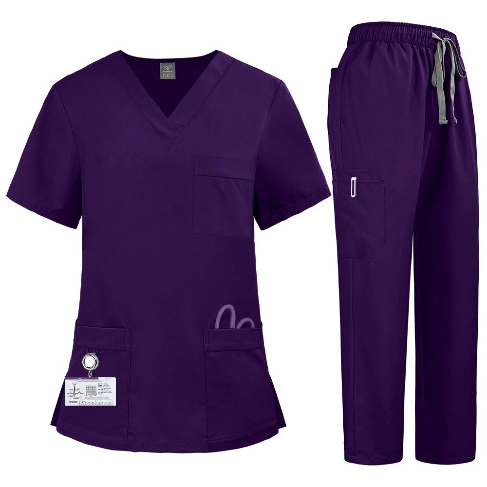 Soft Polyester Hospital Doctor Scrubs Nurses Accessories Nursing Articles Dental Scrub Pet Store Veterinary Uniform