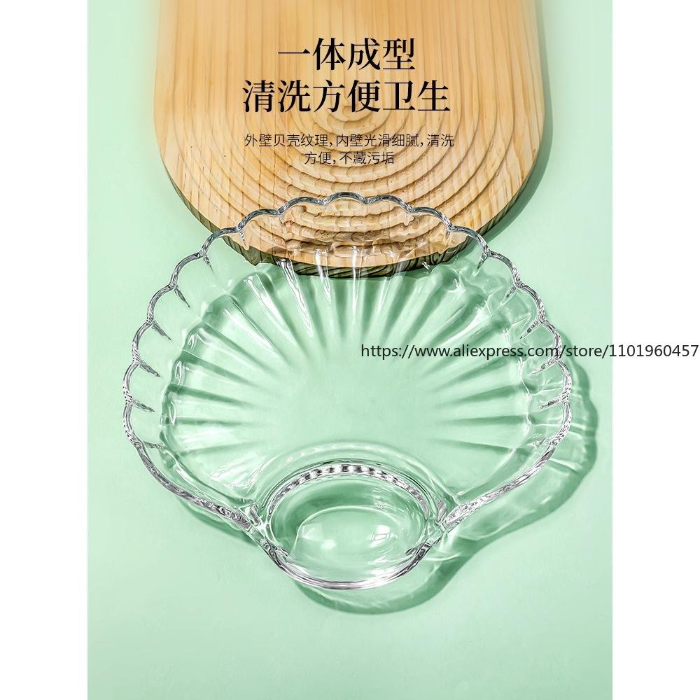 Home-Use Simple Transparent Bowl European Creative Style Ideal as Salad Bowl Dumpling Plate Fruit Dish