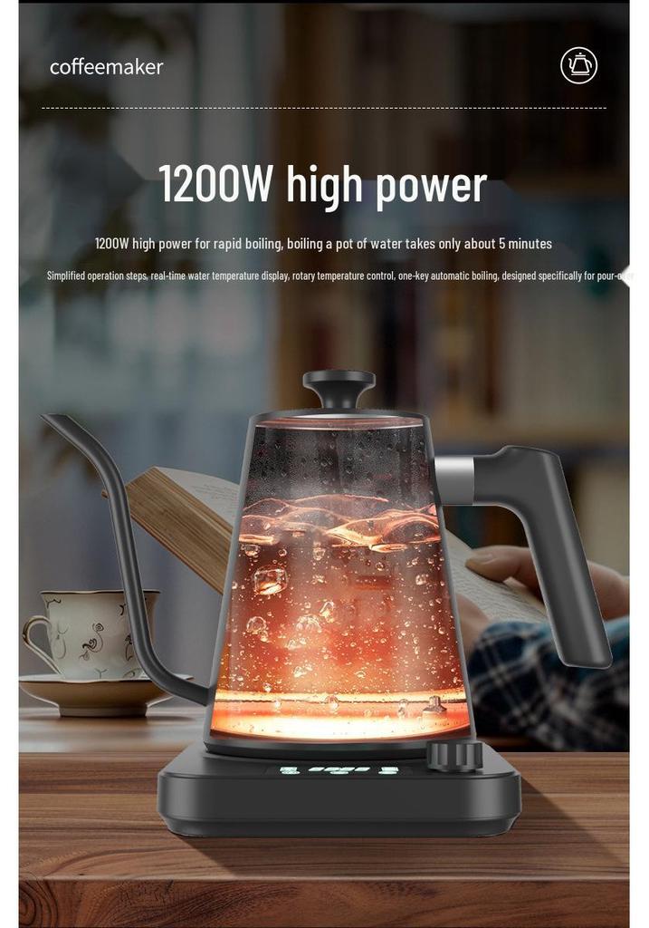 Intelligente Schwanenhals-Elektro-Teekanne für Pour-Over-Kaffee mit konstanter Temperaturregelung