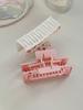 Flower Print Korean Style Barrettes for Women Square Hair Claw Clip  Hair Clamps Hairpin Strong Hold Hair Accessories Girl Gift