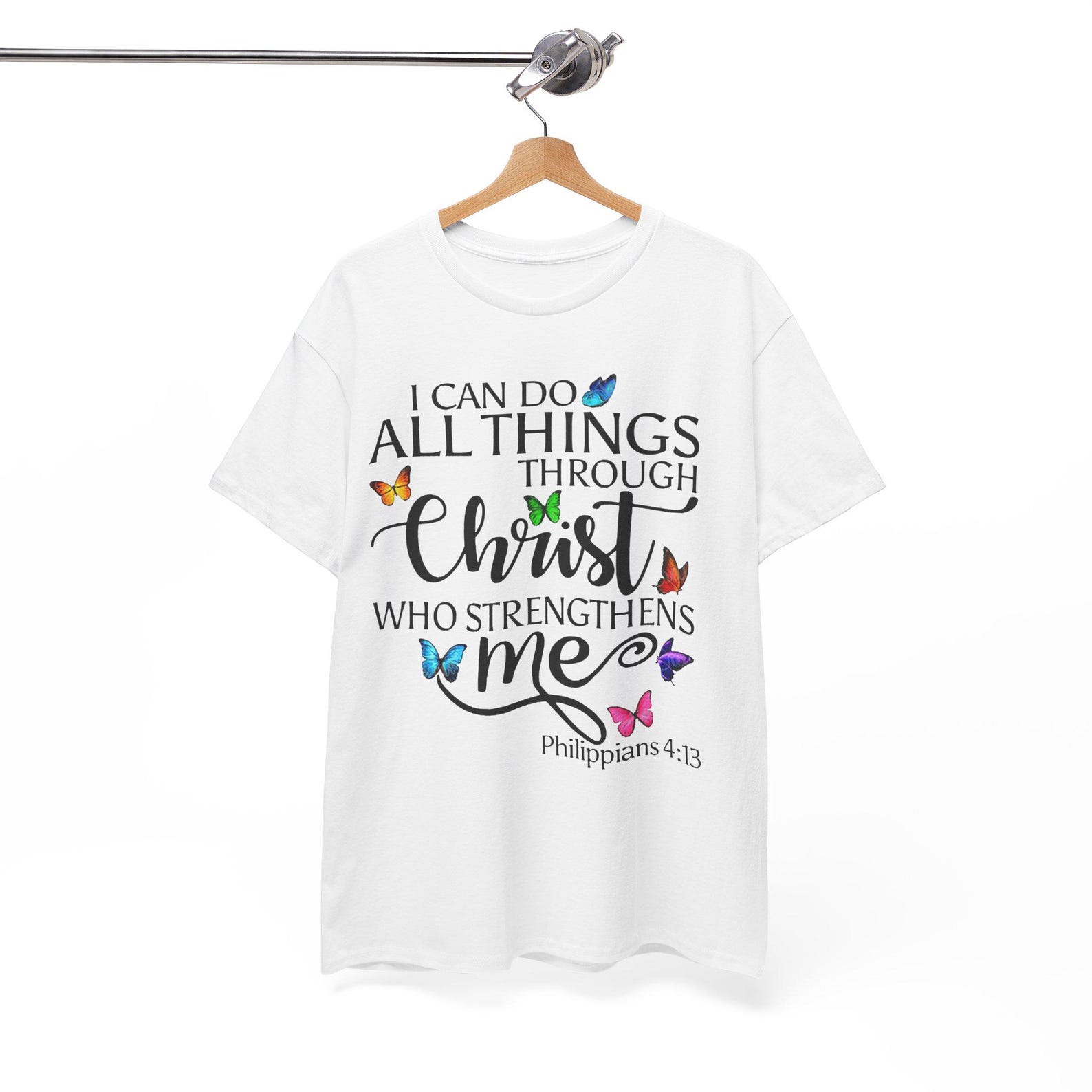 I Can Do All Things Through ChrisT shirt - Christian Faith Tee L
