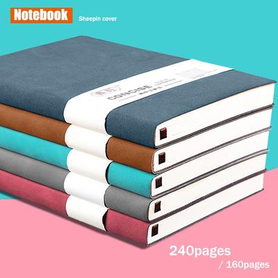 A5/A6 verdickter Business-Pu-Notizblock, mit Schaffell gefüttertes Notizbuch, 160/240 Seiten