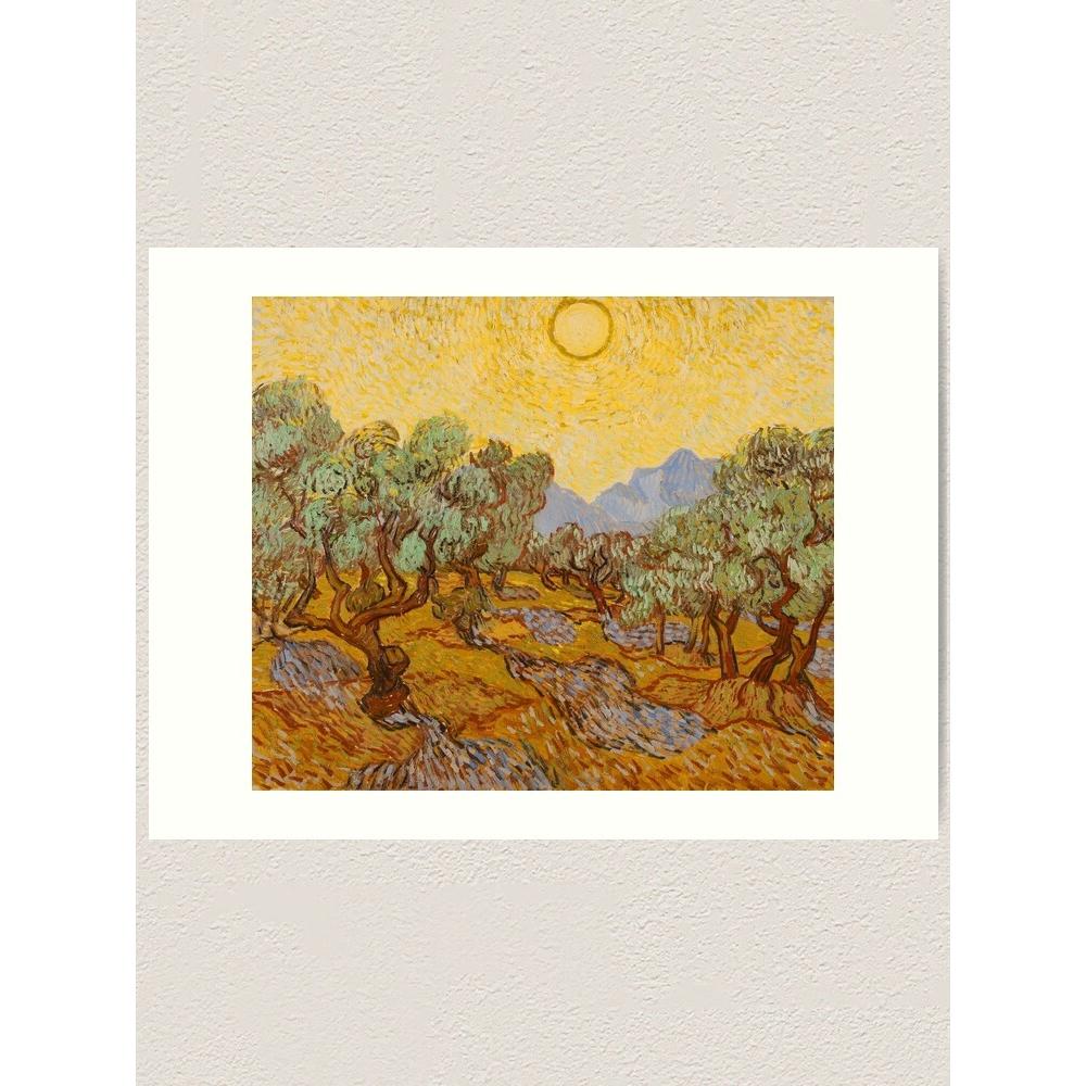 Tapestry Olive Trees by Vincent Van Gogh with 75x100