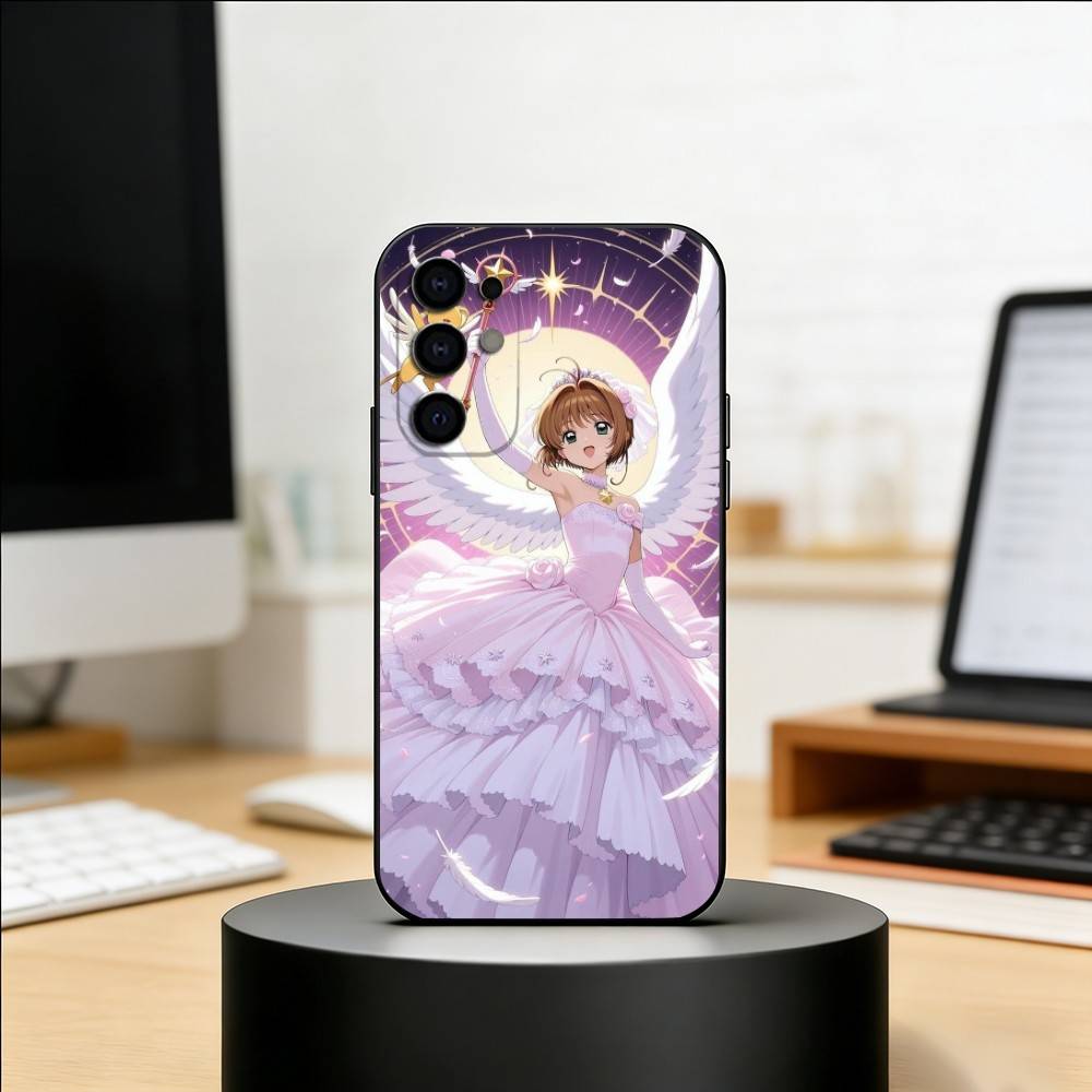 CardCaptor Sakura Anime Phone Case For Samsung S25,S24,S21,S22,S23,S30,Ultra,S20,Plus,Fe,Soft Silicone Black Cover