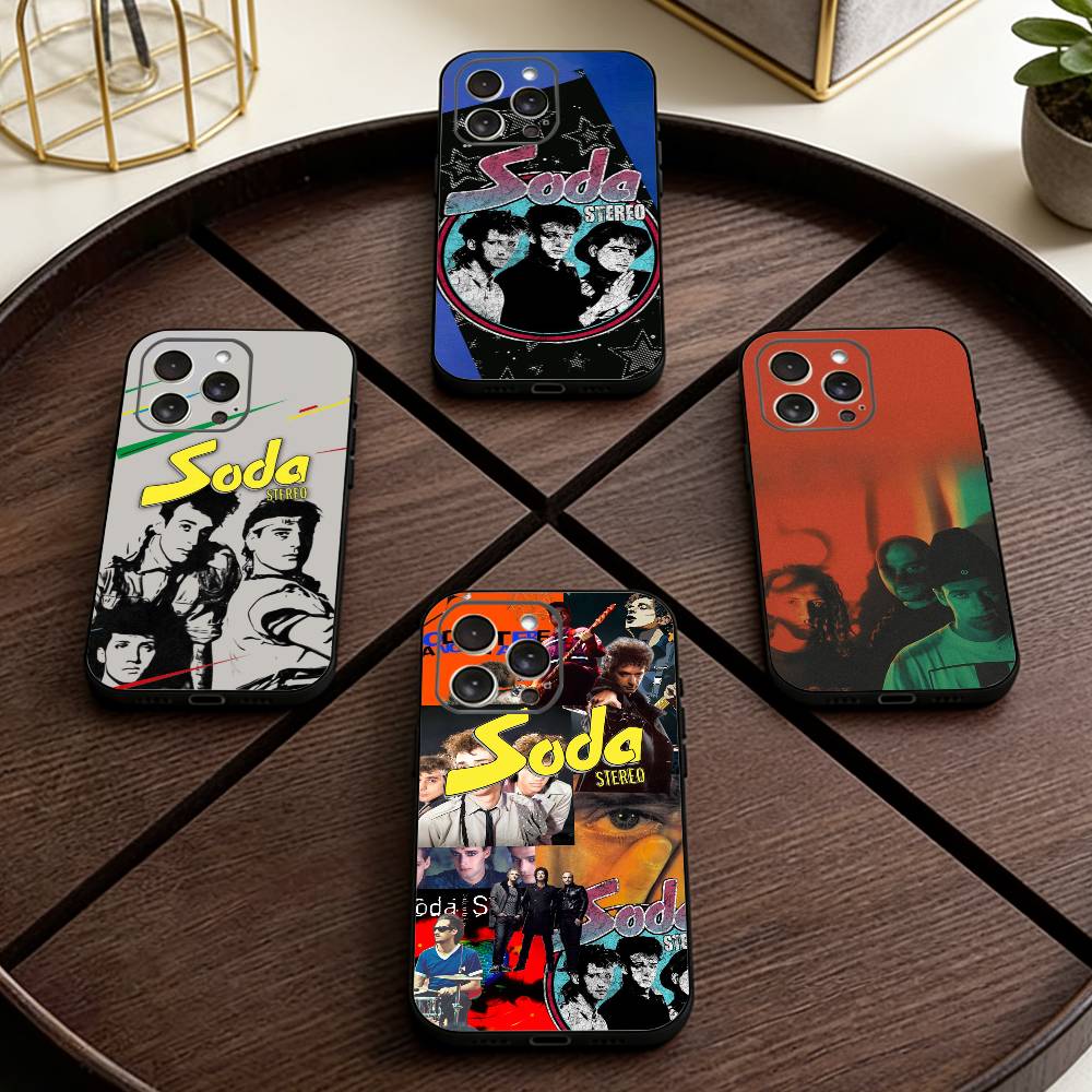 Rock Band S-Soda S-Stereo Phone Case For iPhone 17,16,15,14,13,12,11 Plus,Pro Max,XS,Soft Silicone Black Cover