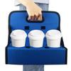 Solid Base Foldable Cup Carrier Holds 6 Cups Coffee Cup Tote Bag Cup Organizer Pockets  Office
