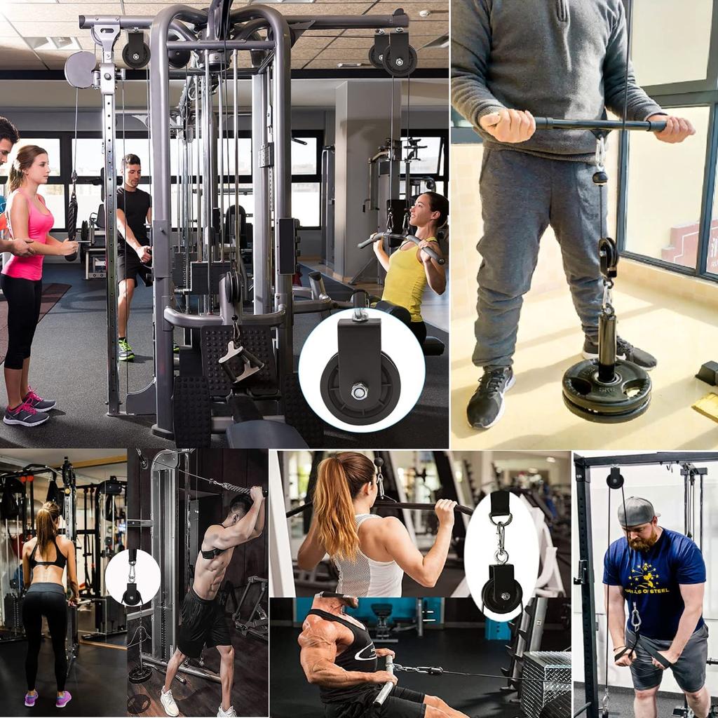 Riemenscheibe Seilrolle aus Edelstahl Langlebig Widerstandsfähig Schwenkbare Kabelrolle 360 Grad drehbar