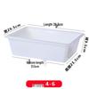ZISIZ Rectangular White Plastic Storage Basket