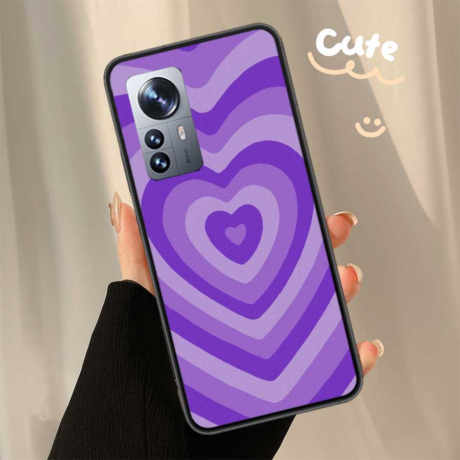 Heart Circle Phone Case For Xiaomi Poco X6 X5 X4 X3 GT NFC M4 M5 Pro 5G M3 Mi Note 10 Lite F5 F4 F3 F2 F1 Capa Coque TPU Cover C