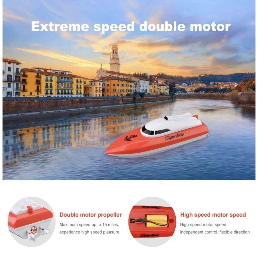 Water Racer RC Speedboat Double Propeller Boat Electric Toys Remote Control Boat  Boys Girls