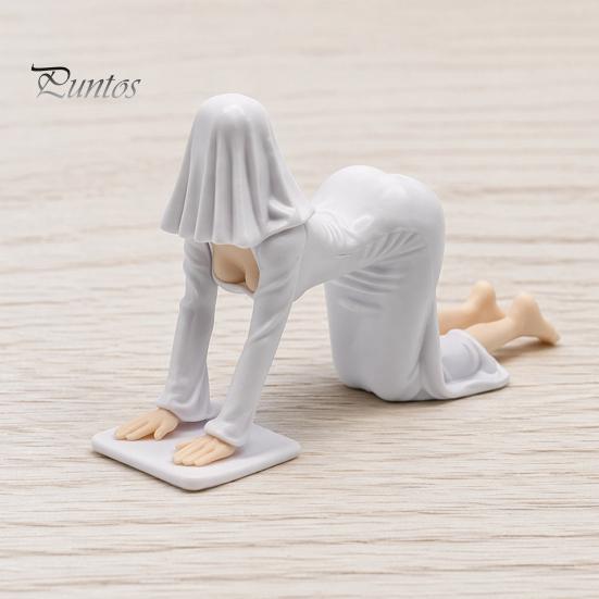 Unique Home Decorative Sculpture Ghost Girl Hooded Sculpture, Ethereal Mysterious Statue, Gothic Dark Academia Decor Queen Character Robe Figurine for