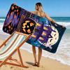 Glowing pumpkin mansion nights Print beach towel, quick drying, suitable for travel, outdoor sports, jogging, the beach and swimming, gift
