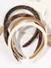 1 Pcs Fashion Plaid Headbands for Women Girls,Vintage Velvet Headband,Leopard Headbands,Non Slip Padded Headbands