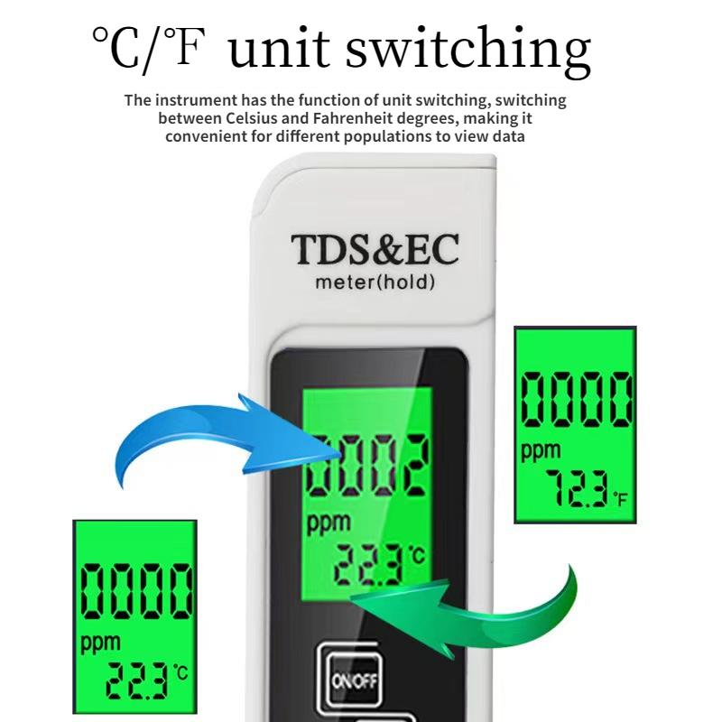 Three In One TDS Pen EC Conductivity Detector Household Water Quality Testing Pen Household Nuclear Pollution Water Quality Testing Pen