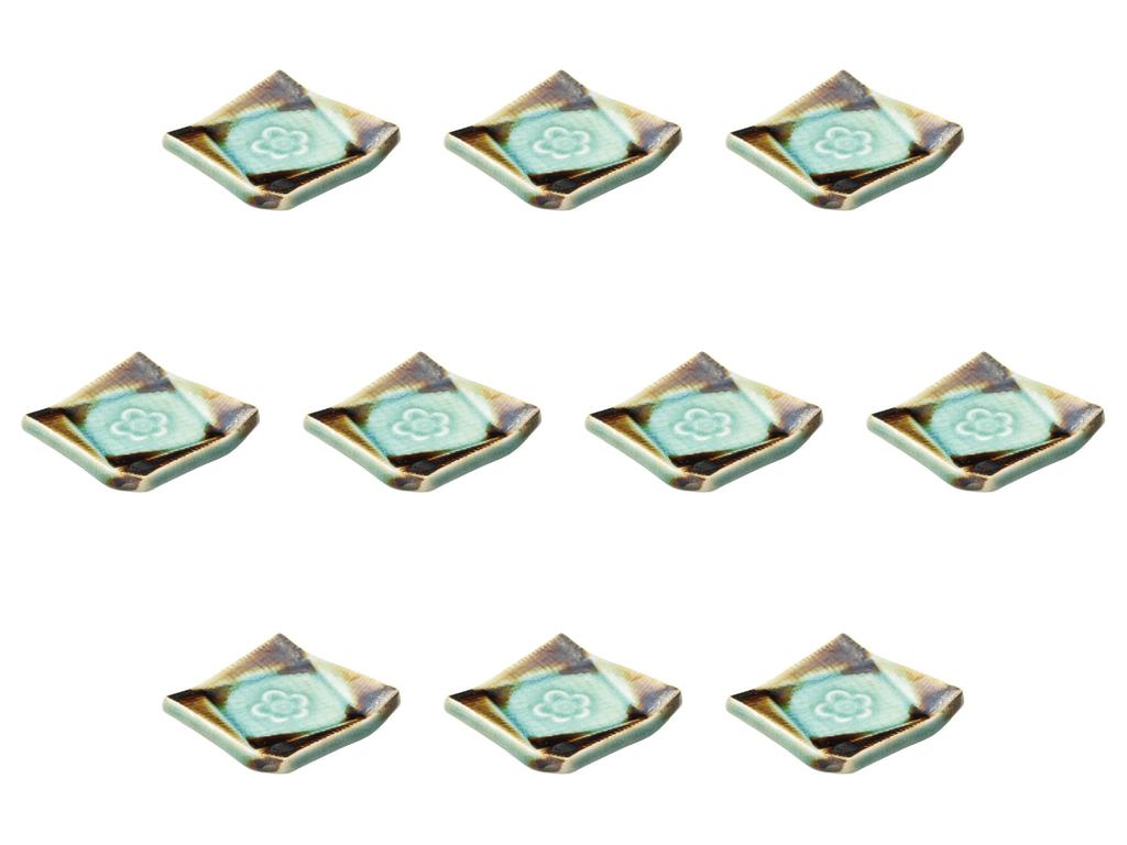 Set of 10 Plum Blossom Chopstick Rests x x Chopstick Rests Setomonohonpo (Turkish) [4.4 4.4 0.8 cm]