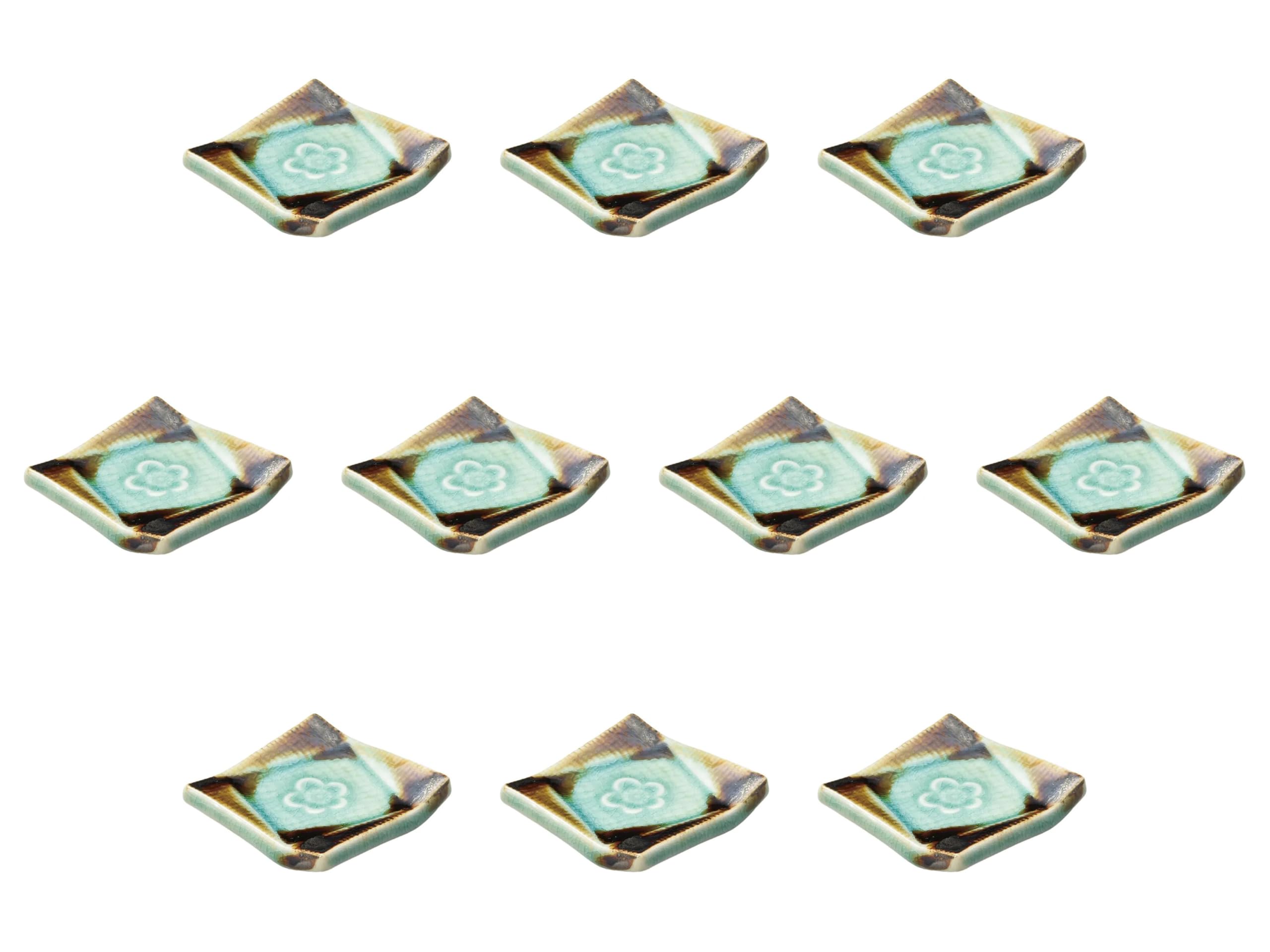 

Набор из 10 подставок для палочек для еды «Цветущая слива» x x Подставки для палочек для еды Setomonohonpo (турецкий) [4.4 4.4 0.8 см]