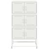 Vidaxl Szafka, Biała, 68,5X38,5X123,5 Cm, Stal