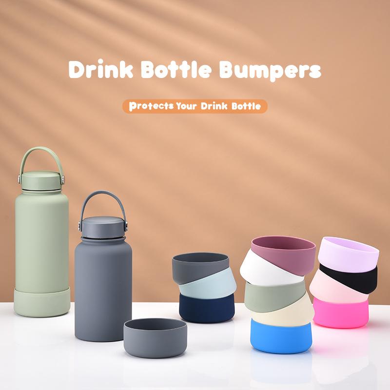 Soft Silicone Boot Anti-Slip Tumbler Bottom Base Cover Flask 32oz Water Bottle Protector Protective Sleeve Bottom Protector