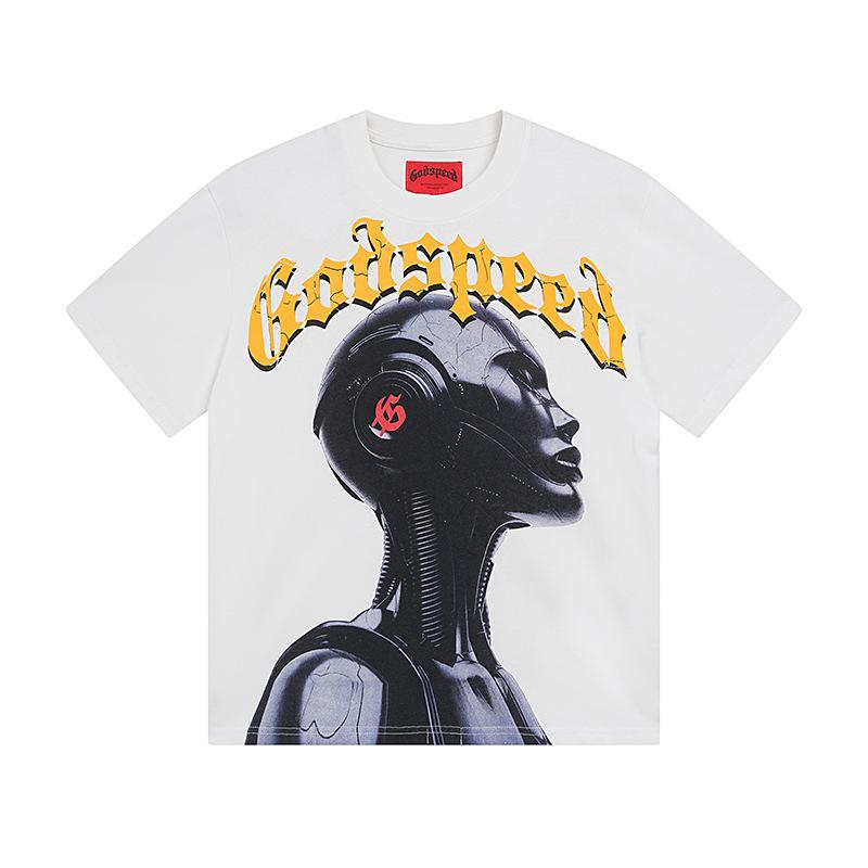 25FW European and American trendy brand G. D skull band summer new rock men's and women's loose short-sleeved T-shirt casual tee
