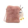 Autumn and winter new plush change messenger bag lipstick mobile phone shoulder card bag cute fluff bag