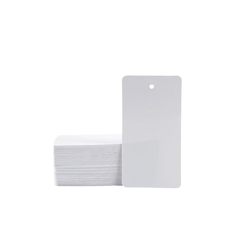 Rectangular White PVC Blank Tags (200 Sheets)