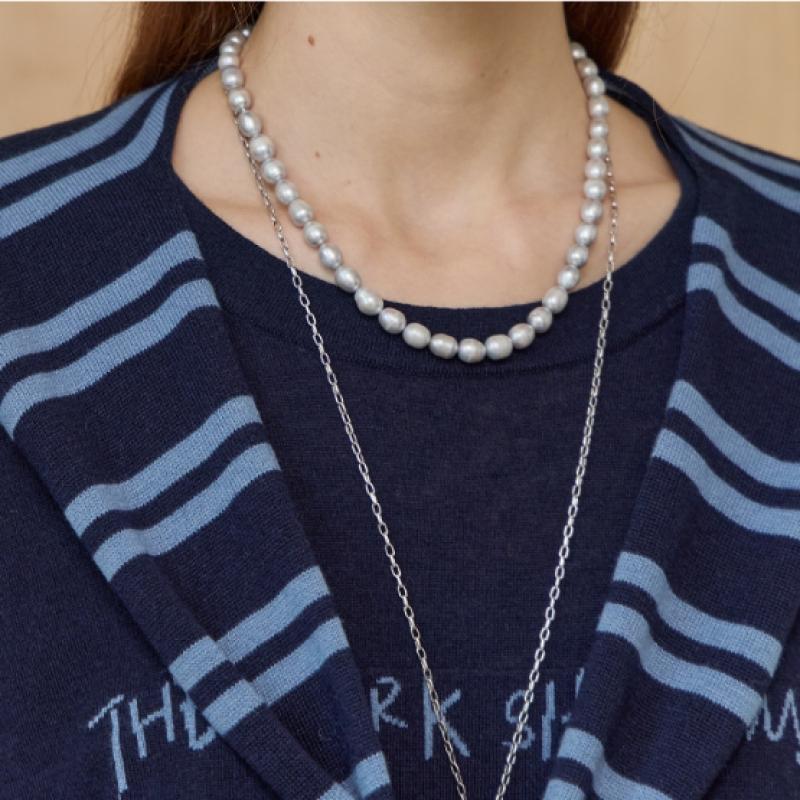 Maxza Lettering Round Neck Knit   Stripe Shawl Set Ze11qk013na