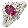 NON BRAND Ruby 0.66ct DiamondRing Ring Pt900/Ruby #7.5(JP Size) Array