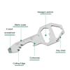 Multifunctional Pocket EDC Multi Tool Keychain Bottle Opener Hexagon Wrench Measuring Ruler Outdoor Survival Gear Gadget