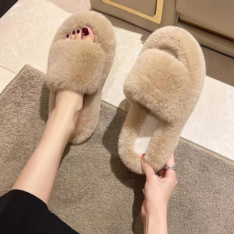 Slippers Women 2024 Autumn and Winter New Simple Fashion Home Warm Slippers