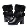 Fashion AIYUQI Women Winter Boots 2025 New Round Toe Fashion Women's Fashion Boots Natural Wool Lining Rabbit Fur Women Ankle Boots