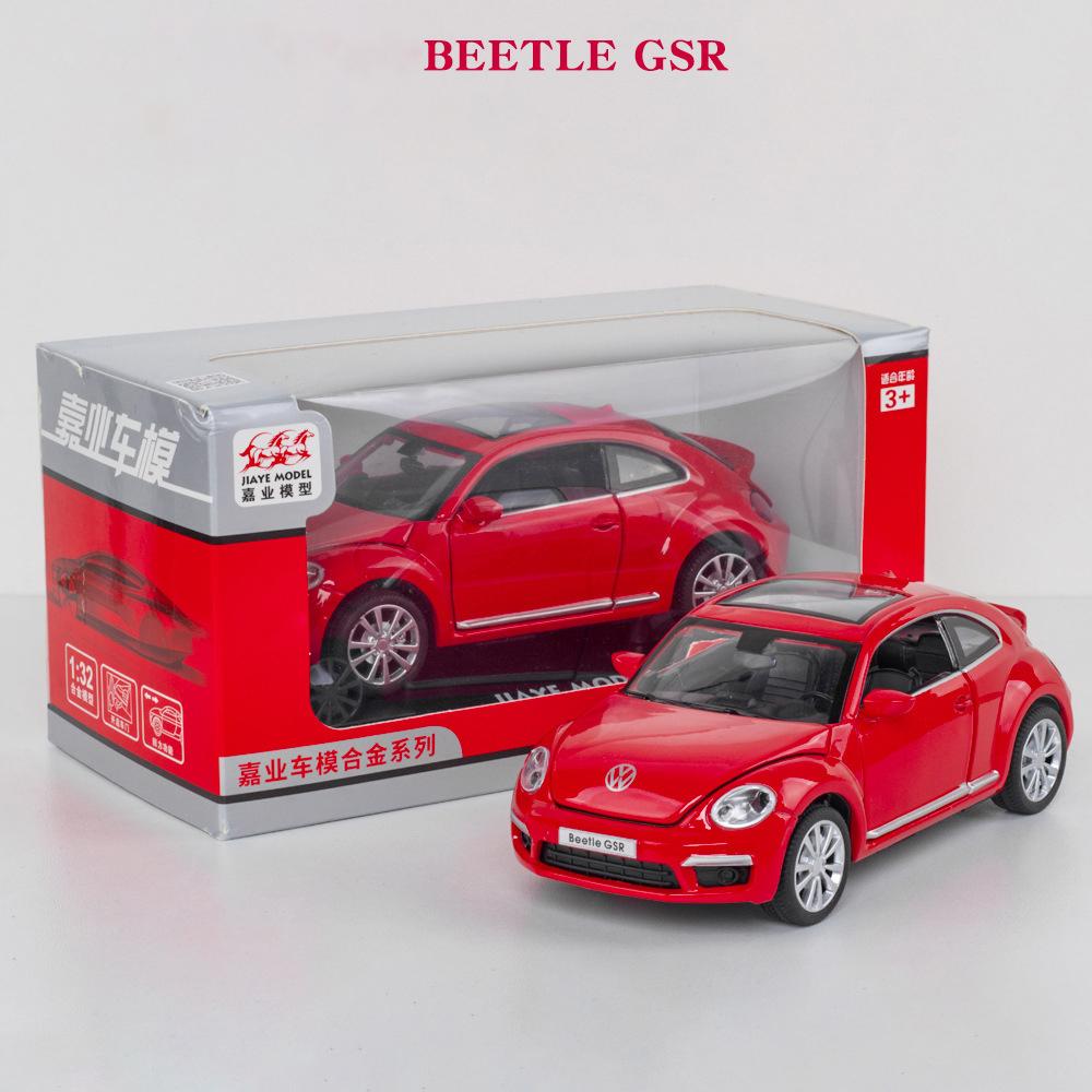 

Масштаб 1/32 Beetle GSR, литая под давлением модель автомобиля из сплава, автомобиль с откатным механизмом со звуком и светом для детей, взрослых, подарочная коллекция 1/32-Size:15*7*5cm красный