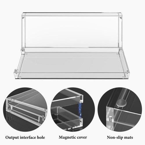 Geekria Synthesizer Clear Acrylic Case Protector with Magnetic Closure, Dust Cover Compatible with Teenage Engineering OP-1 Field/OP-1/OP-XY Portable