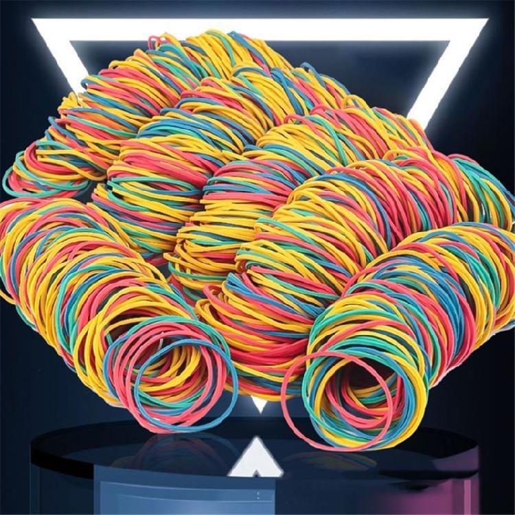 400 Multi Color Elastic Rubber Bands Mixed Sizes Practical Natural Latex Stretchable for Crafting Office and Kitchen Use
