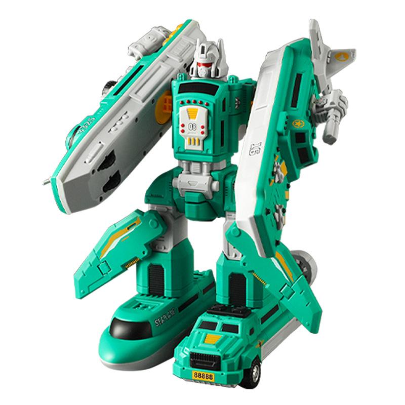 Children's Magnetic Transforming Robot Building Blocks Toy Set