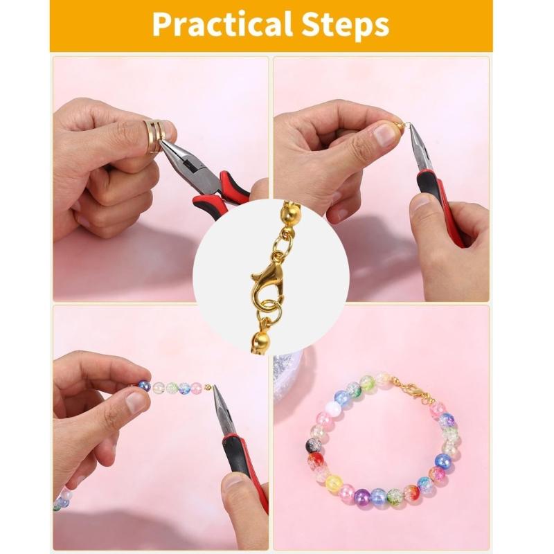 Jewelry Making Set with Pliers Complete Craft Kit for Bracelets and Necklaces Metal Jewellery Accessories for DIY Lover