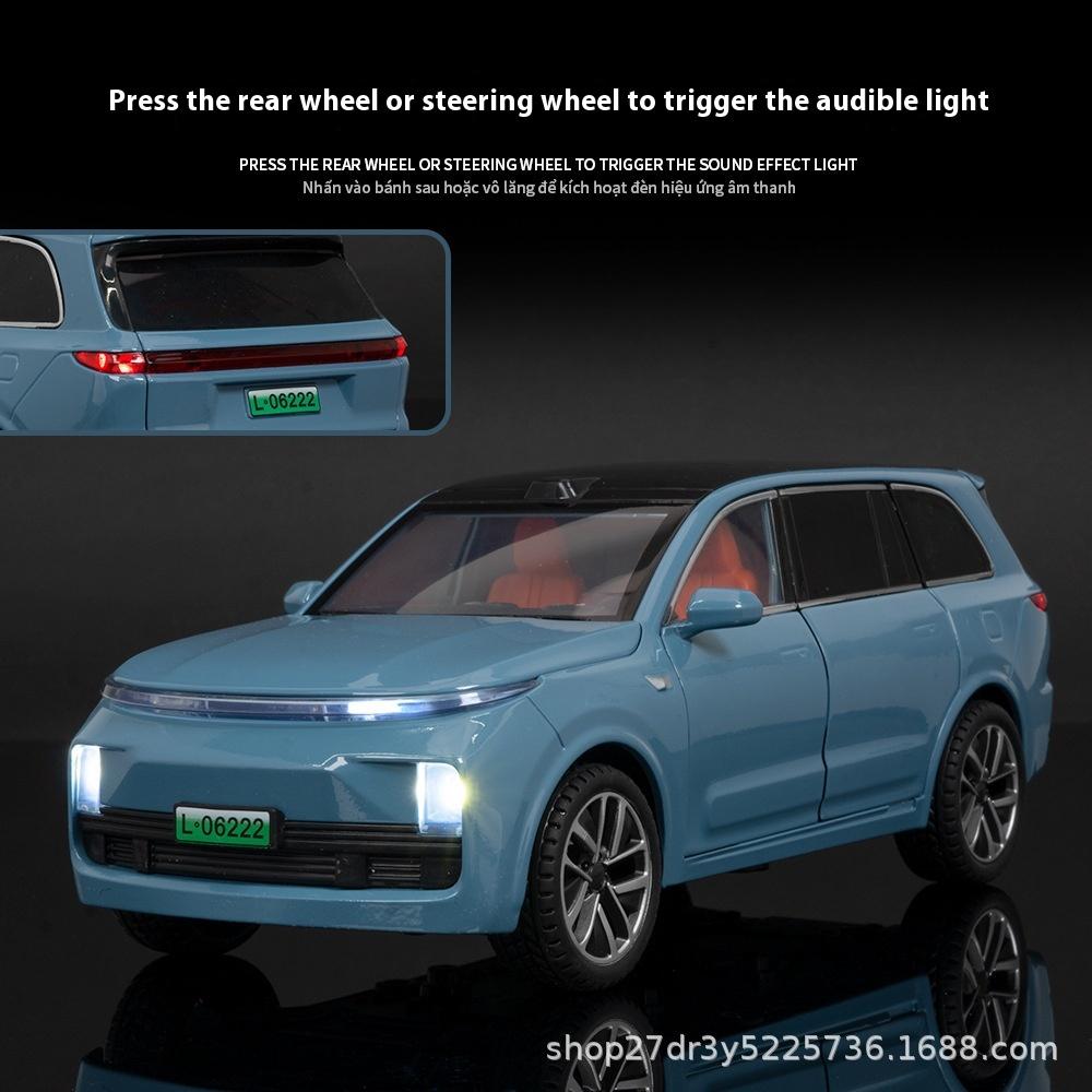 1:24 LEADING IDEAL ONE L9 SUV New Energy Vehicles Alloy Diecast Model Sound & Light Toy Display Ornament Children Toy Present