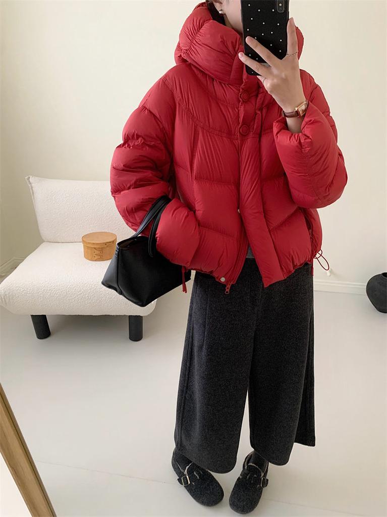 Cloud Puff White Duck Down Jacket Women's Winter New Version Super Good-looking Small Short Coat