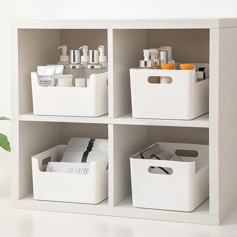 Multi-functional Cosmetic Storage Box Plastic Makeup Organizer Dorm Desktop Storage Organizer Lipstick Skincare Storage Case