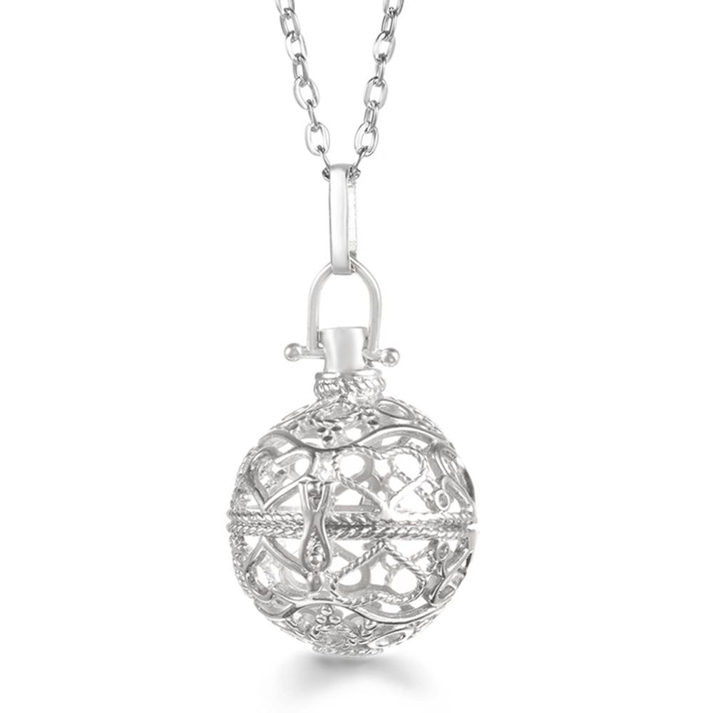 Russia Tradition Chime Exquisite Angel Wings Caller Necklace Essential Oil Diffuser Pregnant Woman Aromatherapy Pendant Jewelry