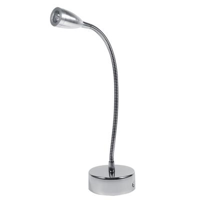 Silver LED Wall Lamp Flexible Gooseneck Bedroom Bedside Reading Light Cool White (Type 1)