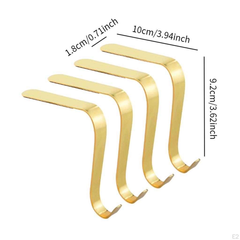 4 Pack of Stocking Hangers for Holiday Decor