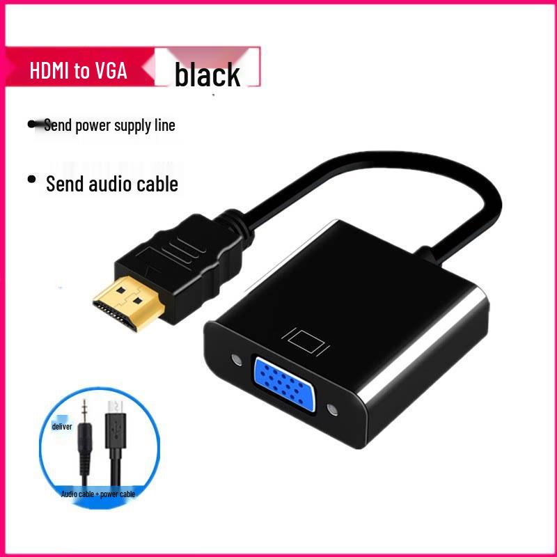 HDMI to VGA Converter Adapter Cable for Computers and Projectors