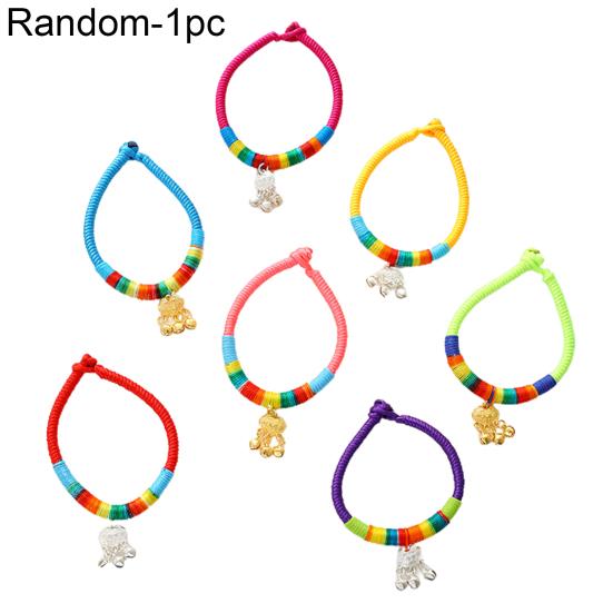 Pet Collar Vibrant Color Wear Resistant Polyester Pet Weave Longevity Lock Necklace Dog Collar Pet Supplies