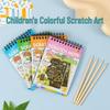 Colorful Children's Scratch Art Drawing Book: Thickened Graffiti & Coloring for Back-to-School