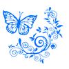 Schmetterling Blume Auto-Styling Fenster reflektierende Fahrzeug Körper Aufkleber Decals Dekor