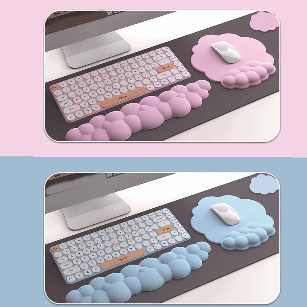 Ergonomic Mouse Cushion PU Leather Cloud  Mouse Pad Keyboard Wrist Support Pad  Desktop Accessories