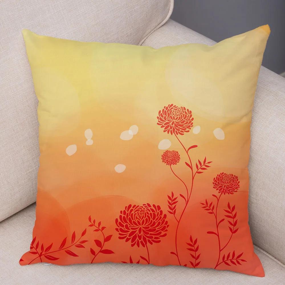 Taie d'Oreiller Décorative à Motif Floral, pour Salon, Bureau, Maison