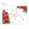 Living Room Flower Decals Wall Decal Removable Peel And Stick PVC Stickers Colorful Rose/Morning Vibrant Decor Glory Floral Murals for Bedroom Nursery
