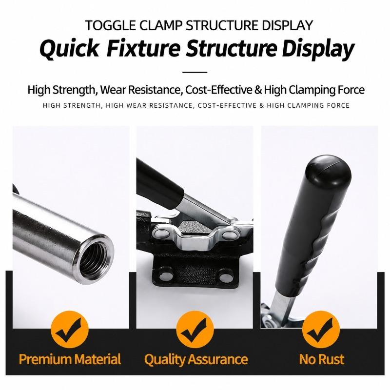 304E Ring‑style Quick Toggle Clamp Press‑type Handle Fixture Straight‑grip Accessory for Heat‑transfer Press Mug‑baking Machine